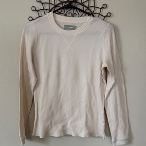 Everlane Off-White Waffle Thermal Long Sleeve